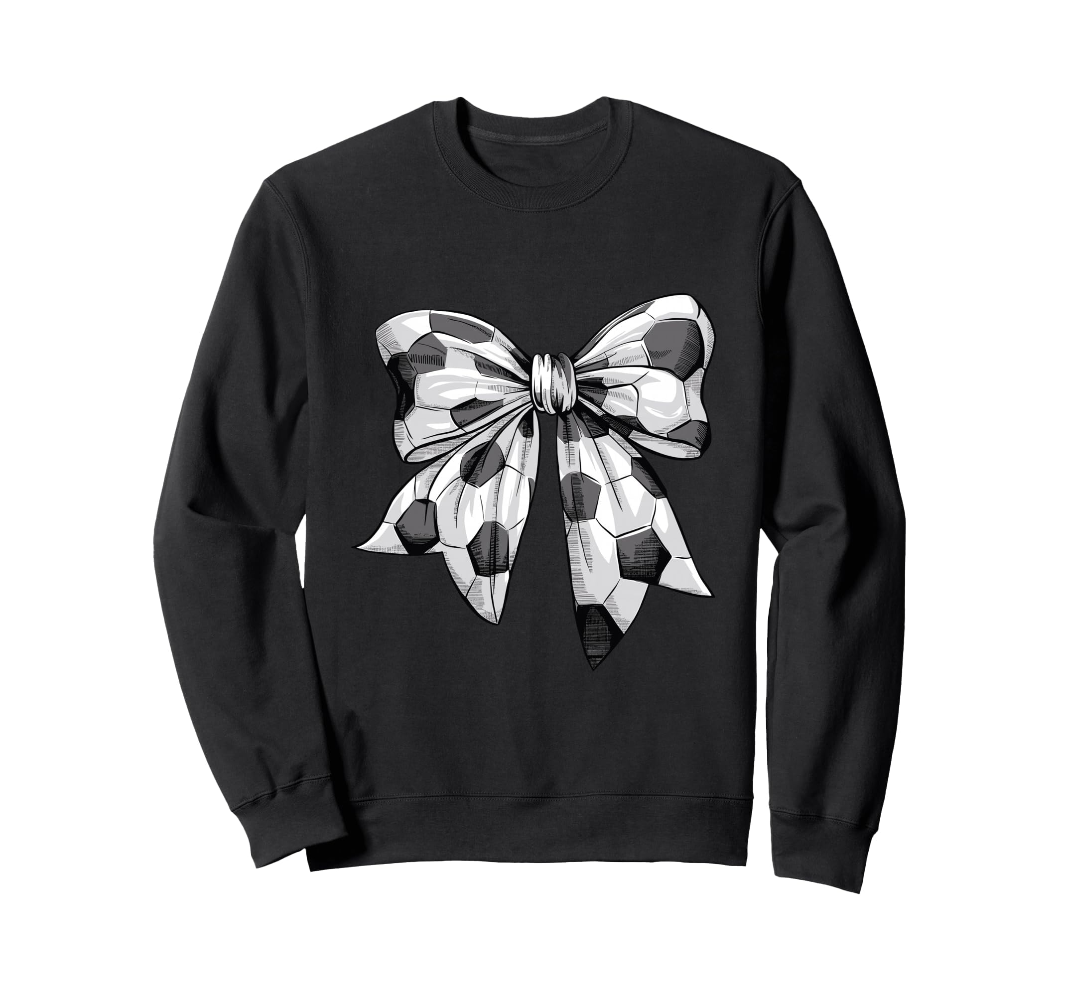Coquette Bow Soccer Ball Mom Life Game Sweatshirt - Graphic Print Unisex - T-Shirt, Sweatshirt, Hoodie