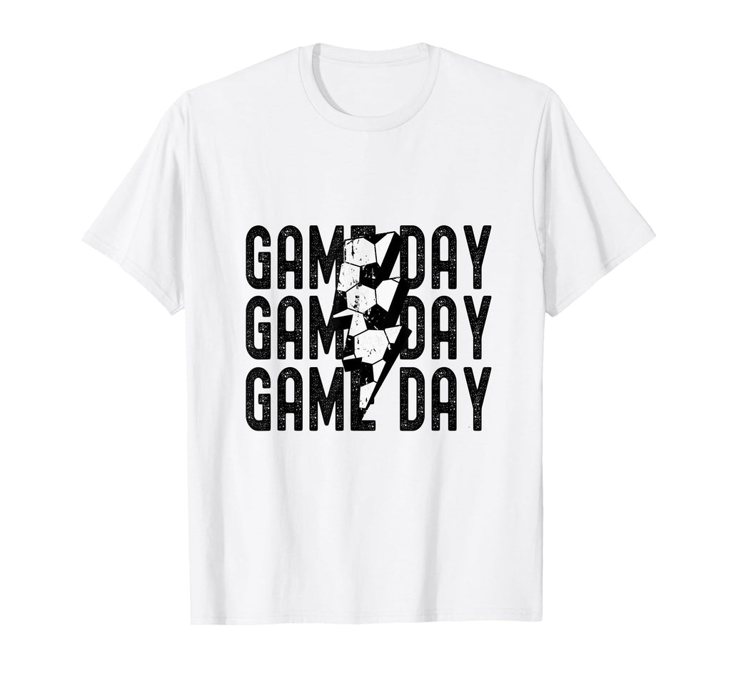Game Day Soccer Lightning Funny Soccer T-Shirt - Novelty Apparel Unisex - T-Shirt, Sweatshirt, Hoodie