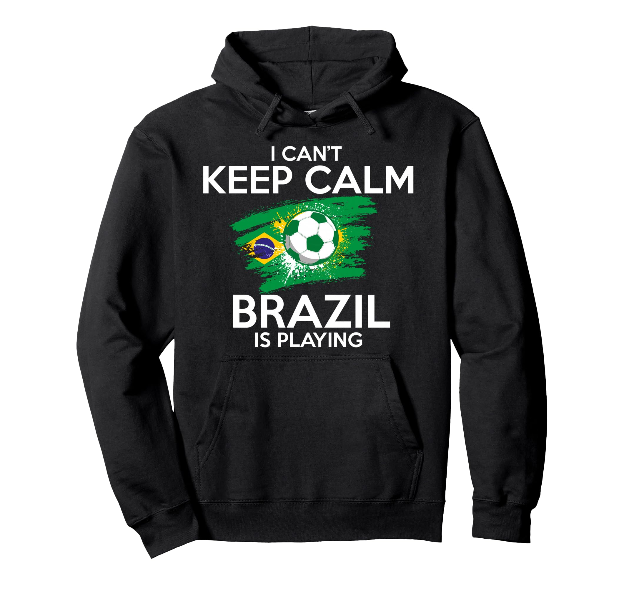 Brazil Soccer Football Game Player Fan Hoodie - Graphic Print for Adults - T-Shirt, Sweatshirt, Hoodie