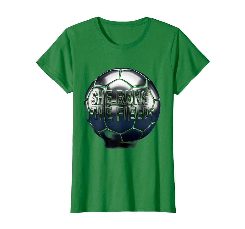 She Runs Field Soccer T-Shirt - Fun Novelty Design Unisex - T-Shirt, Sweatshirt, Hoodie