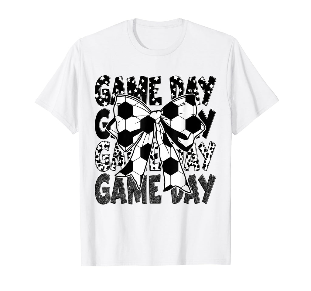 Game Day Soccer Coquette Bow Soccer T-Shirt - Unique Graphic for Adults - T-Shirt, Sweatshirt, Hoodie