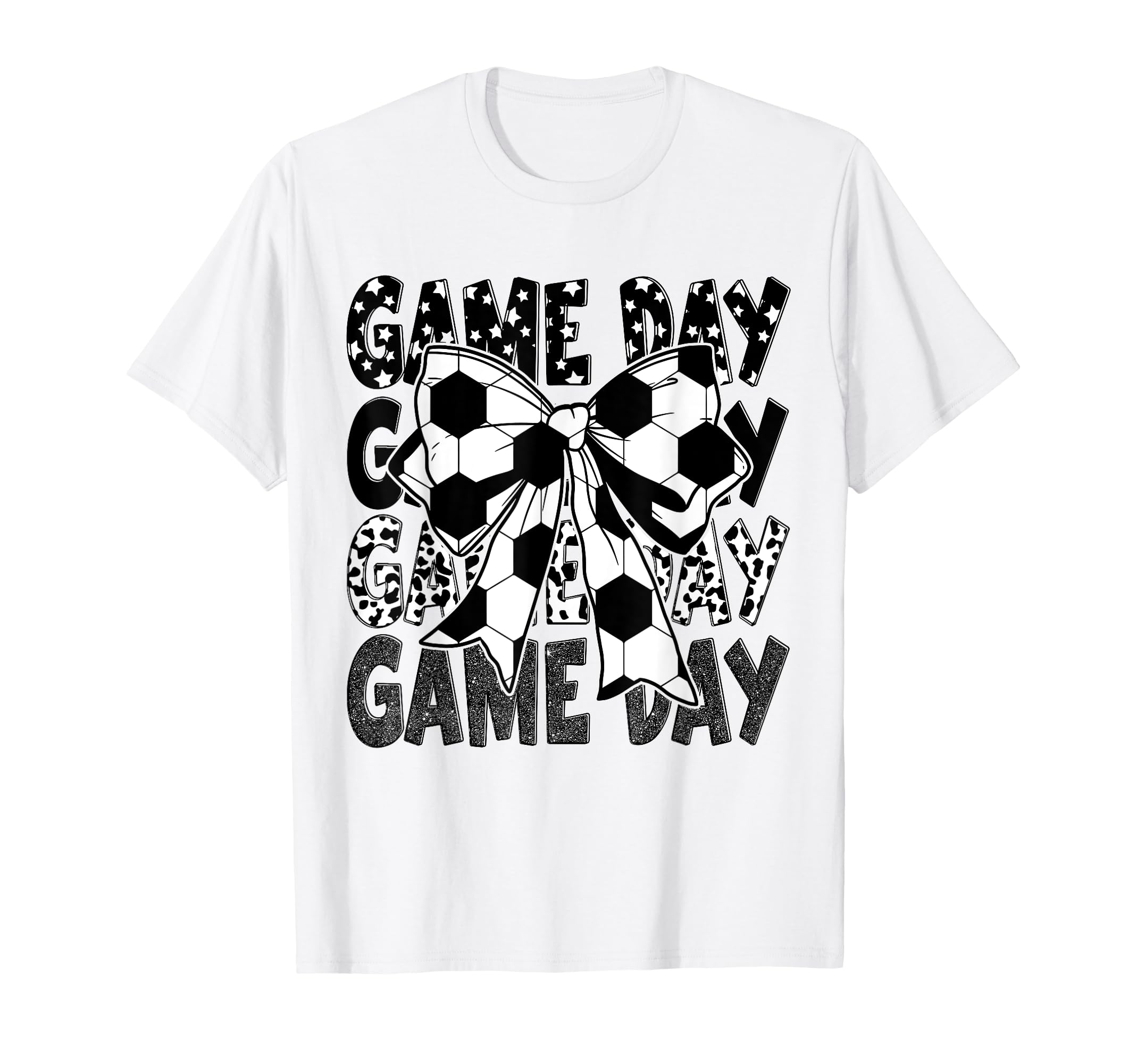 Game Day Soccer Coquette Bow Soccer T-Shirt - Unique Graphic for Adults - T-Shirt, Sweatshirt, Hoodie