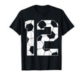12Th Birthday Soccer Player Football 12 T-Shirt - Minimalist Print Unisex - T-Shirt, Sweatshirt, Hoodie