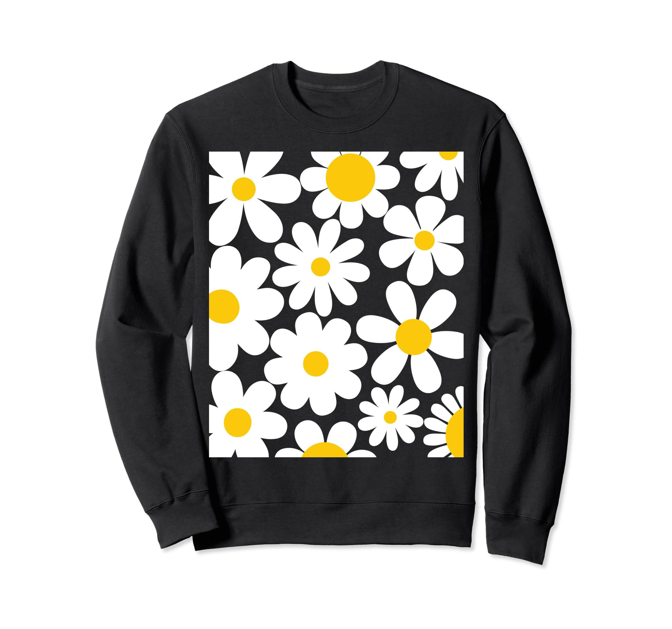 Daisy Flower Floral Pattern Sweatshirt - Novelty Apparel Men Women - T-Shirt, Sweatshirt, Hoodie