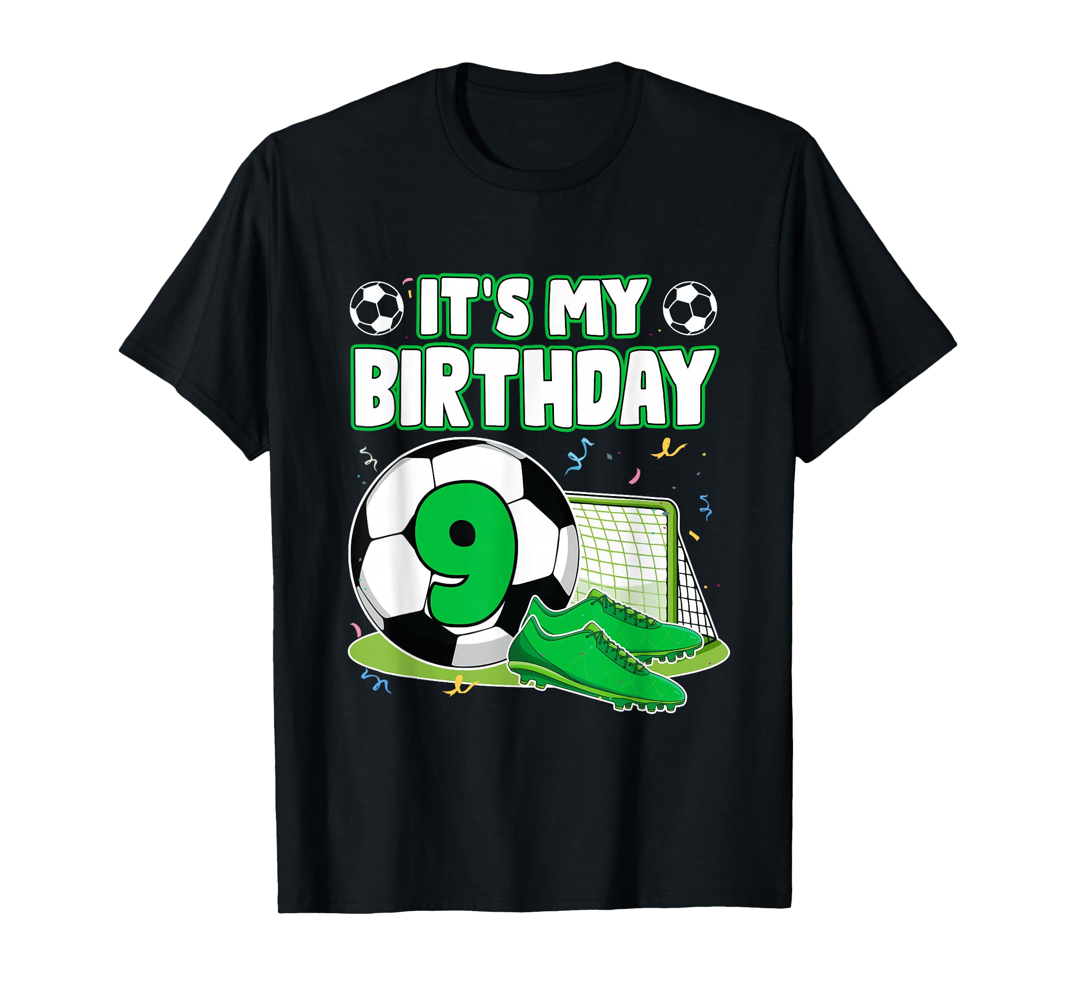 Its My 9Th Birthday Soccer Party 9 T-Shirt - Novelty Apparel Men Women - T-Shirt, Sweatshirt, Hoodie