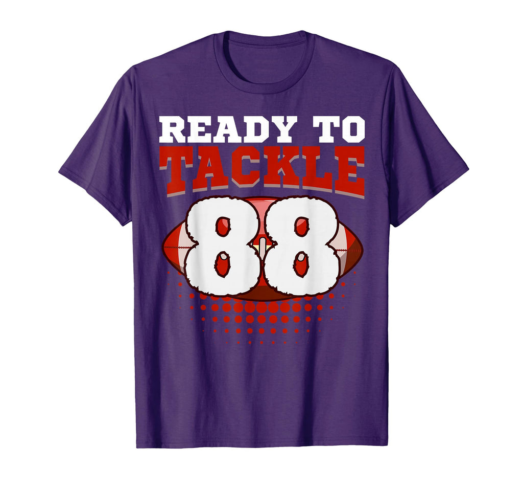 Football 88Th Birthday Player Tackle Team T-Shirt - Novelty Apparel Unisex - T-Shirt, Sweatshirt, Hoodie