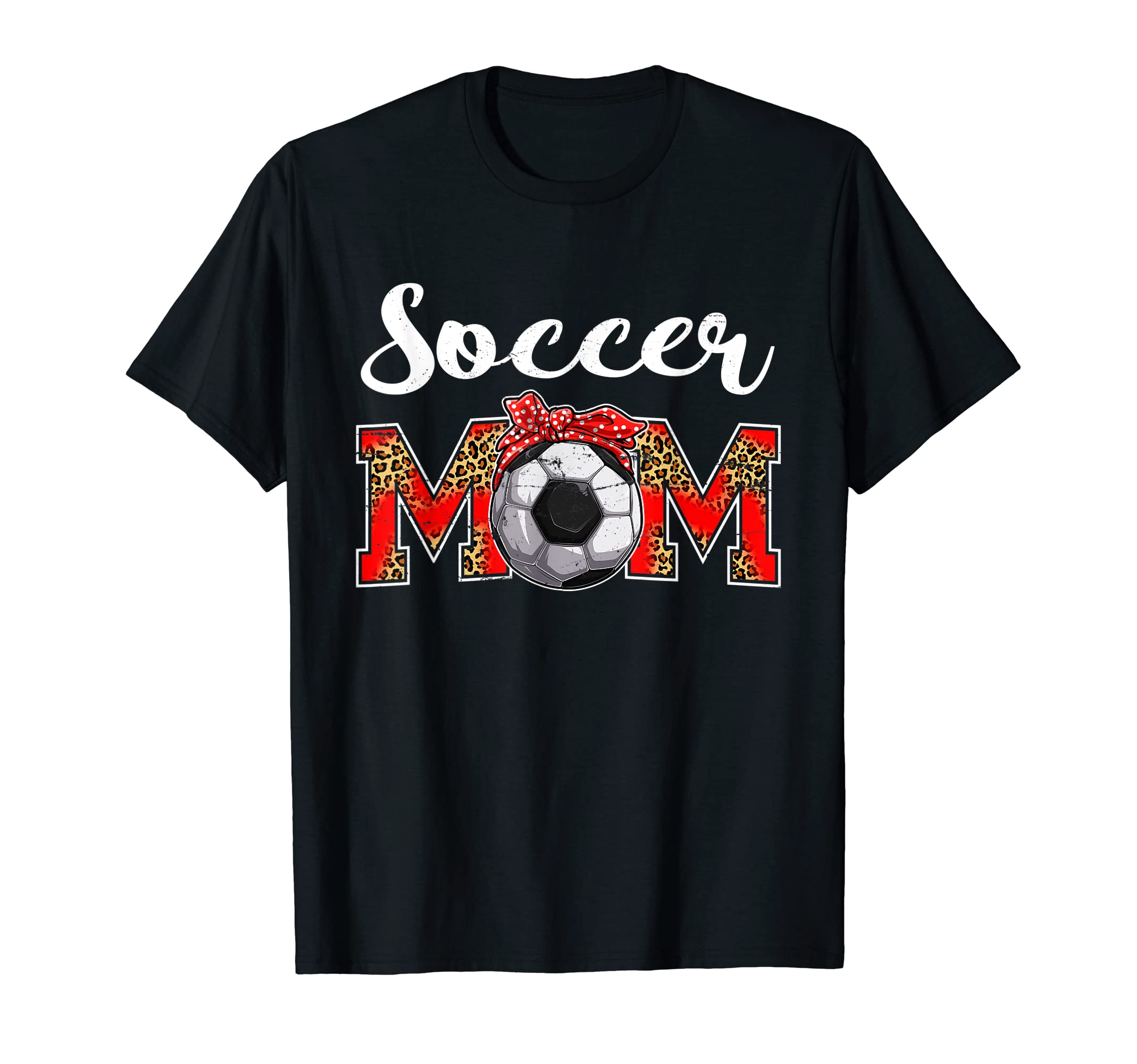 Soccer Mom Leopard Game Day Mom Life T-Shirt - Aesthetic Graphic Unisex - T-Shirt, Sweatshirt, Hoodie