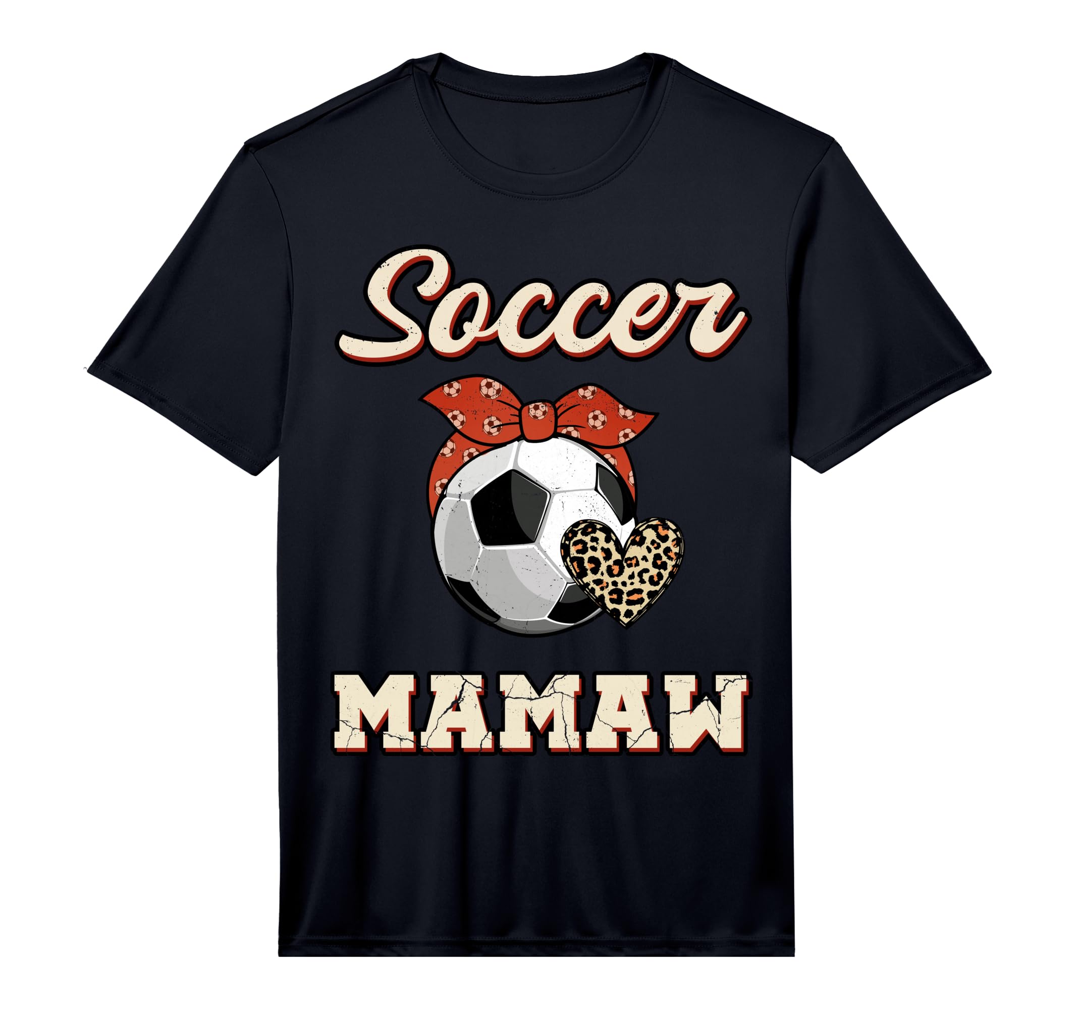 Mens Soccer Mamaw Bandana Leopard T-Shirt - Minimalist Print Men Women - T-Shirt, Sweatshirt, Hoodie