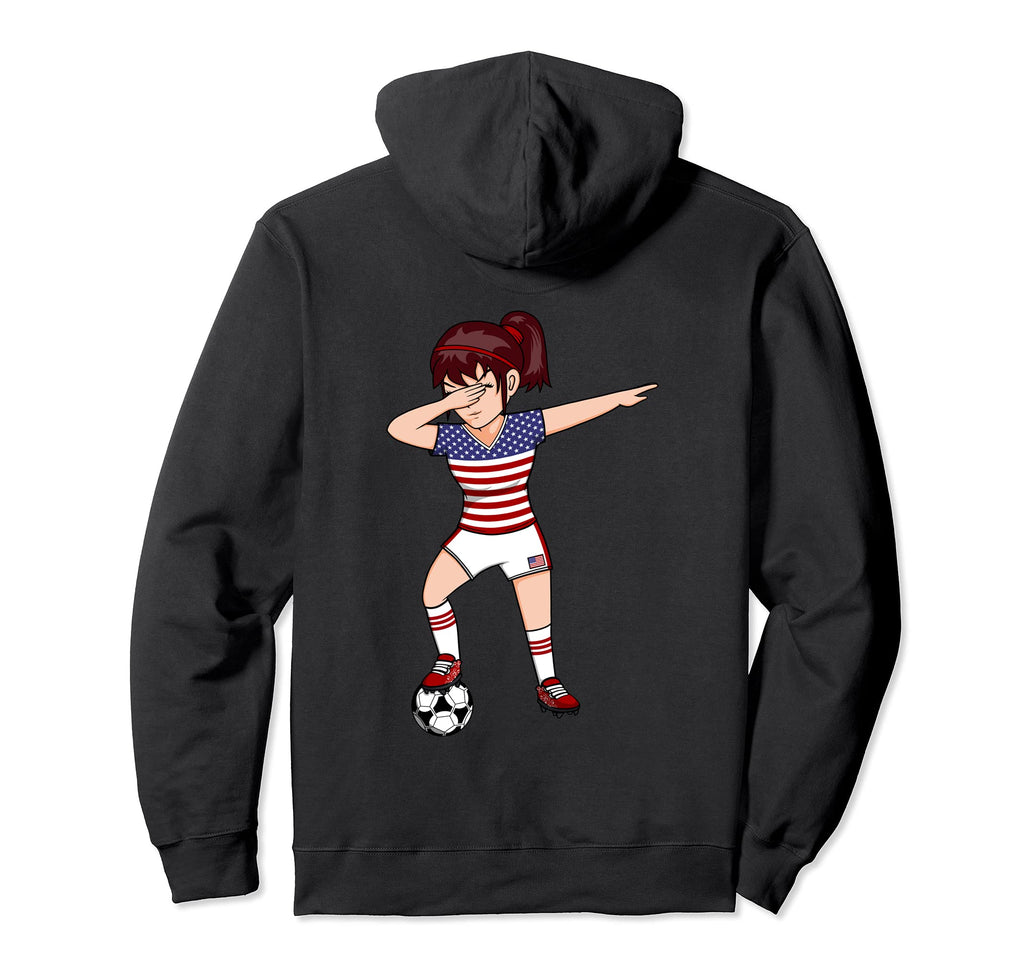 Dabbing Soccer America Football Lovers Hoodie - Minimalist Print Men Women - T-Shirt, Sweatshirt, Hoodie