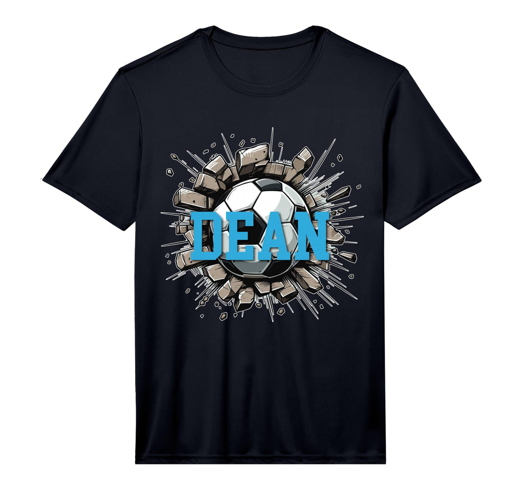 Dean Soccer Custom Name Performance T-Shirt - Aesthetic Graphic for Adults - T-Shirt, Sweatshirt, Hoodie