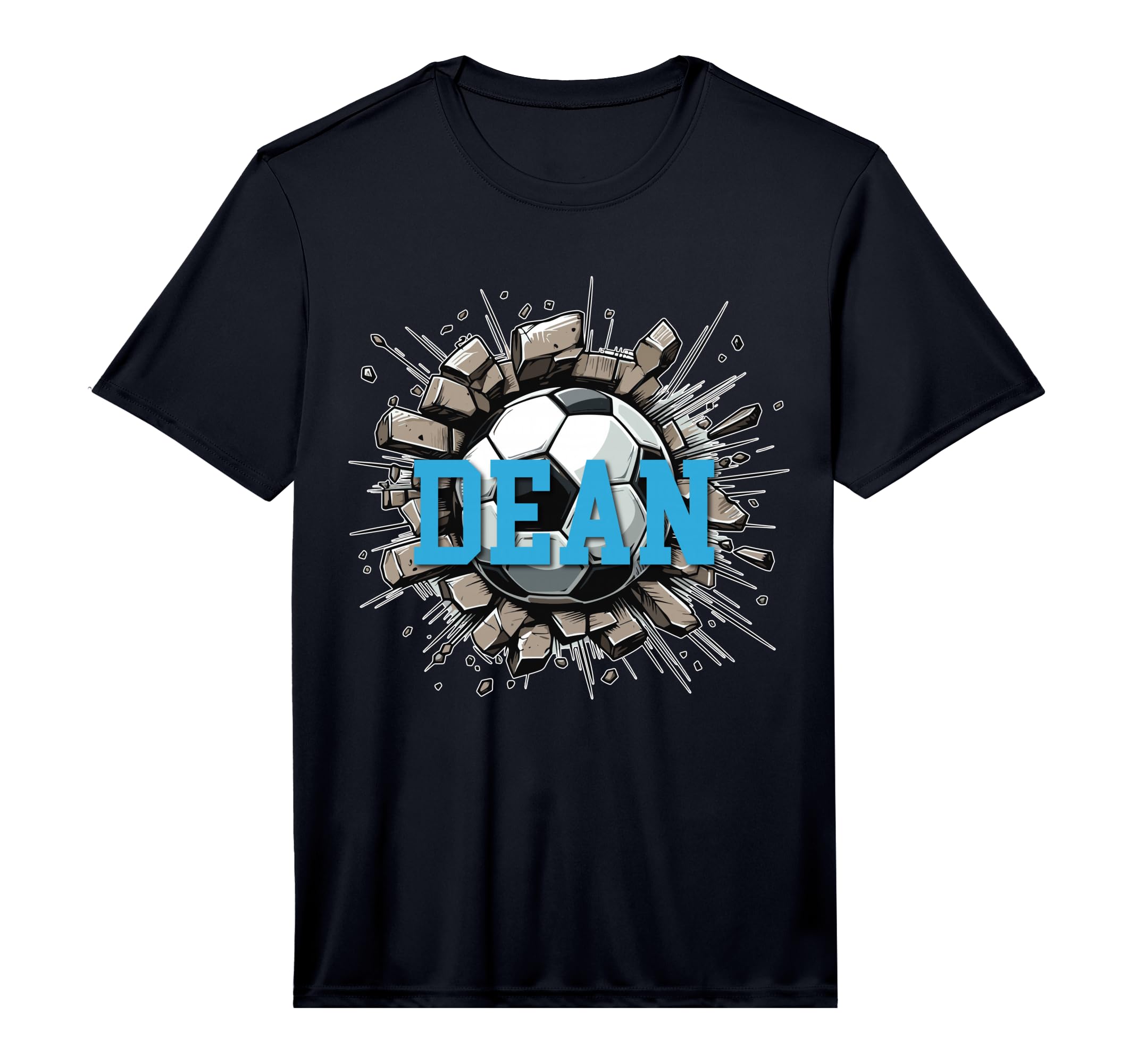 Dean Soccer Custom Name Performance T-Shirt - Unique Graphic Men Women - T-Shirt, Sweatshirt, Hoodie