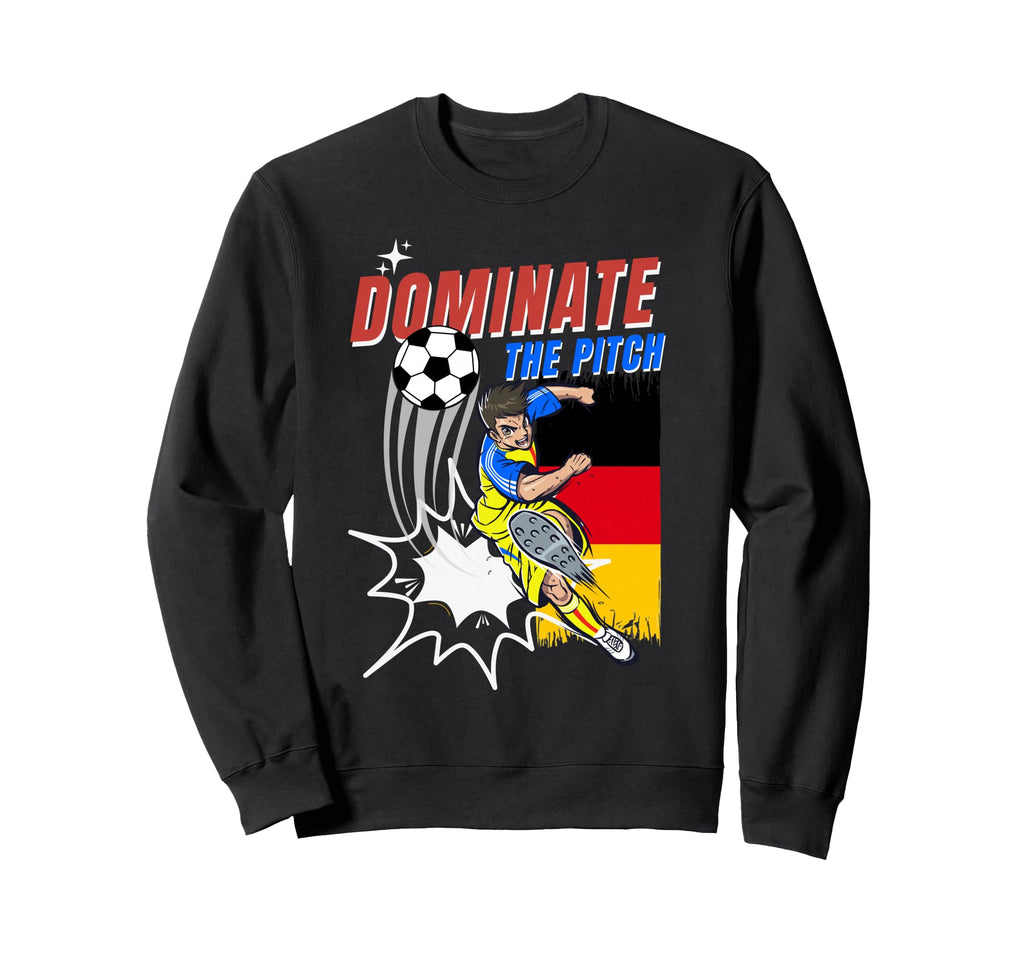 Dominate Pitch Soccer Player Sweatshirt - Custom Art Print Men Women - T-Shirt, Sweatshirt, Hoodie