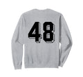 Number 48 Backside 80S 90S Team Sweatshirt - Trendy Graphic Men Women - T-Shirt, Sweatshirt, Hoodie