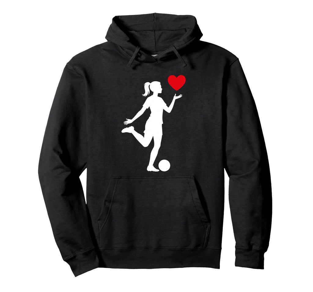 Soccer Valentines Day Heart Love Hoodie - Trendy Graphic Men Women - T-Shirt, Sweatshirt, Hoodie