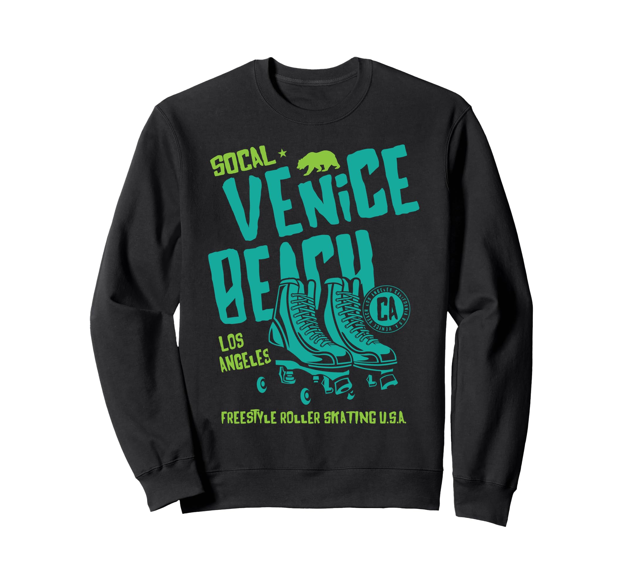 Venice Beach California Roller Sweatshirt - Aesthetic Graphic Men Women - T-Shirt, Sweatshirt, Hoodie