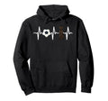 Soccer Black Great Dane Heartbeat Dog Hoodie - Custom Art Print Men Women - T-Shirt, Sweatshirt, Hoodie