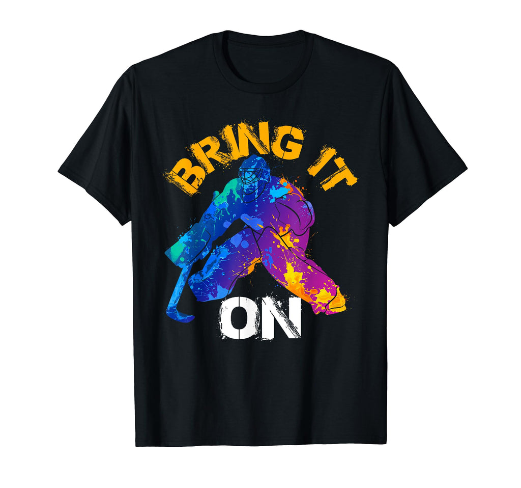 Ice Hockey Player Goalie Goalkeeper T-Shirt - Aesthetic Graphic Men Women - T-Shirt, Sweatshirt, Hoodie