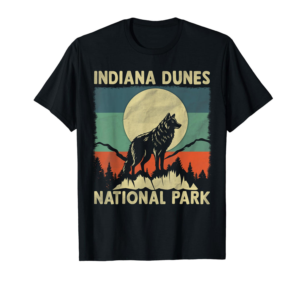 Wolf Indiana Dunes National Park T-Shirt - Casual Everyday Wear Men Women - T-Shirt, Sweatshirt, Hoodie