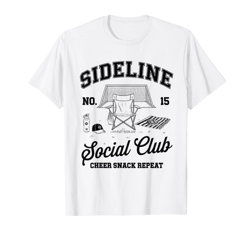 Sideline Social Club Soccer Mom Game Day T-Shirt - Trendy Graphic Men Women - T-Shirt, Sweatshirt, Hoodie