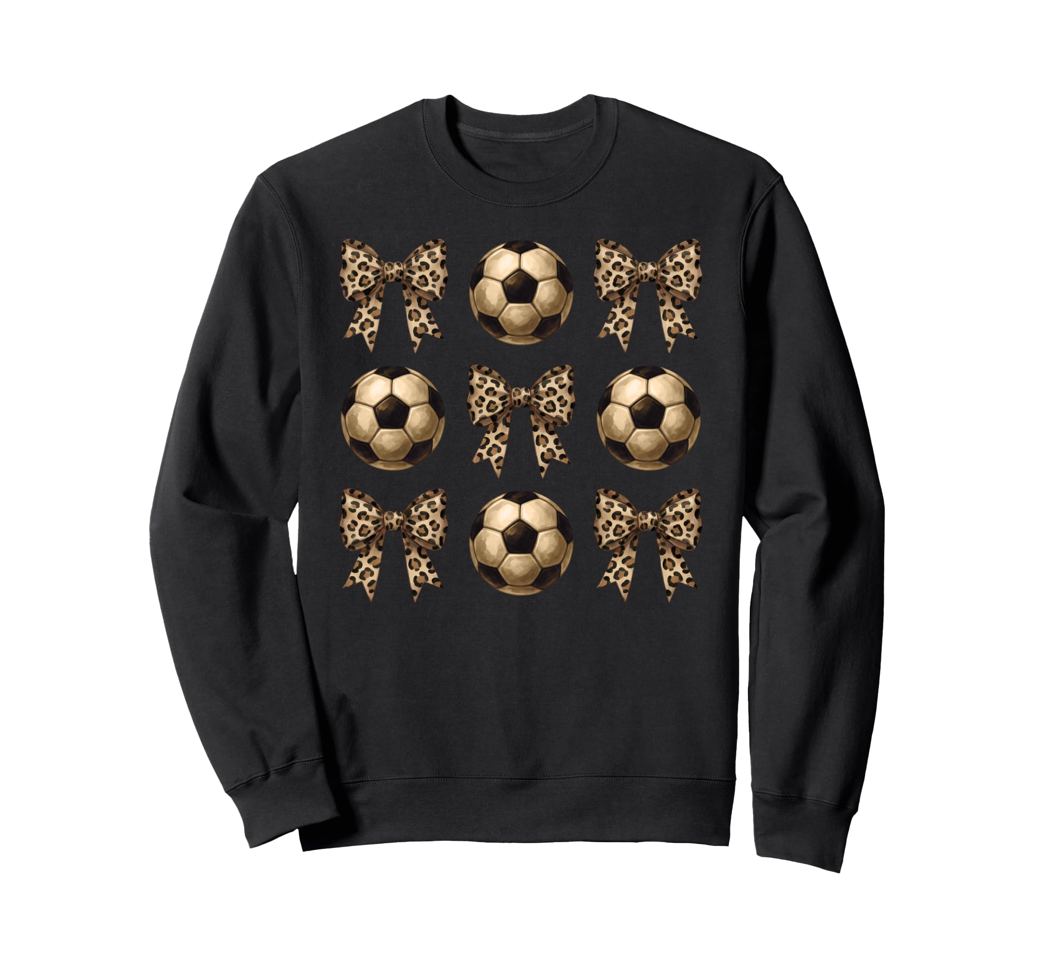Soccer Mom Leopard Coquette Bows Sweatshirt - Aesthetic Graphic Unisex - T-Shirt, Sweatshirt, Hoodie