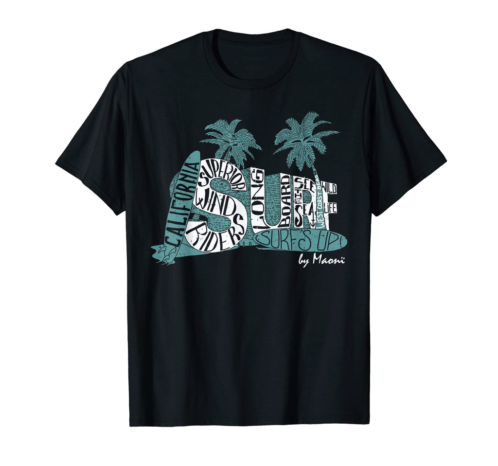 Surf Club California Palm Tree Surfer T-Shirt - Trendy Graphic Men Women - T-Shirt, Sweatshirt, Hoodie