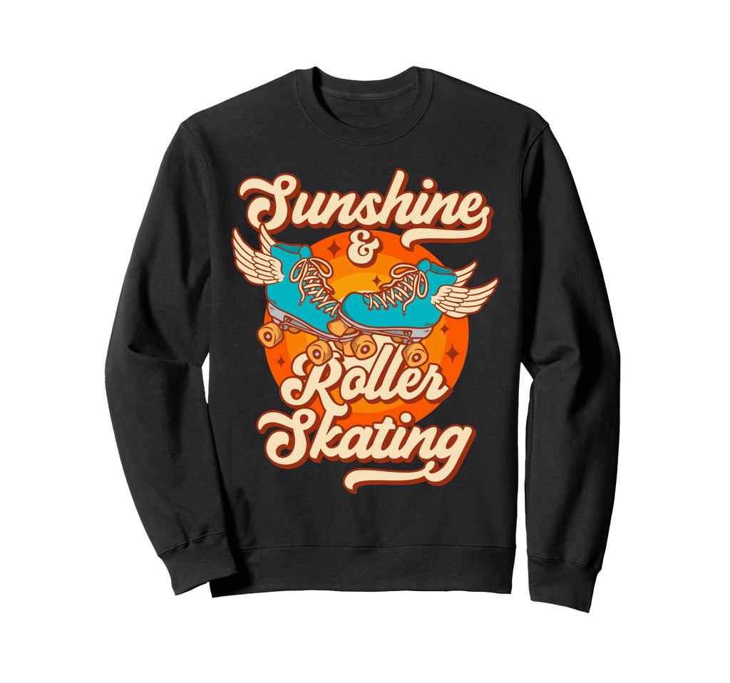Roller Skating Skate 1970S Sunshine Sweatshirt - Unique Graphic for Adults - T-Shirt, Sweatshirt, Hoodie