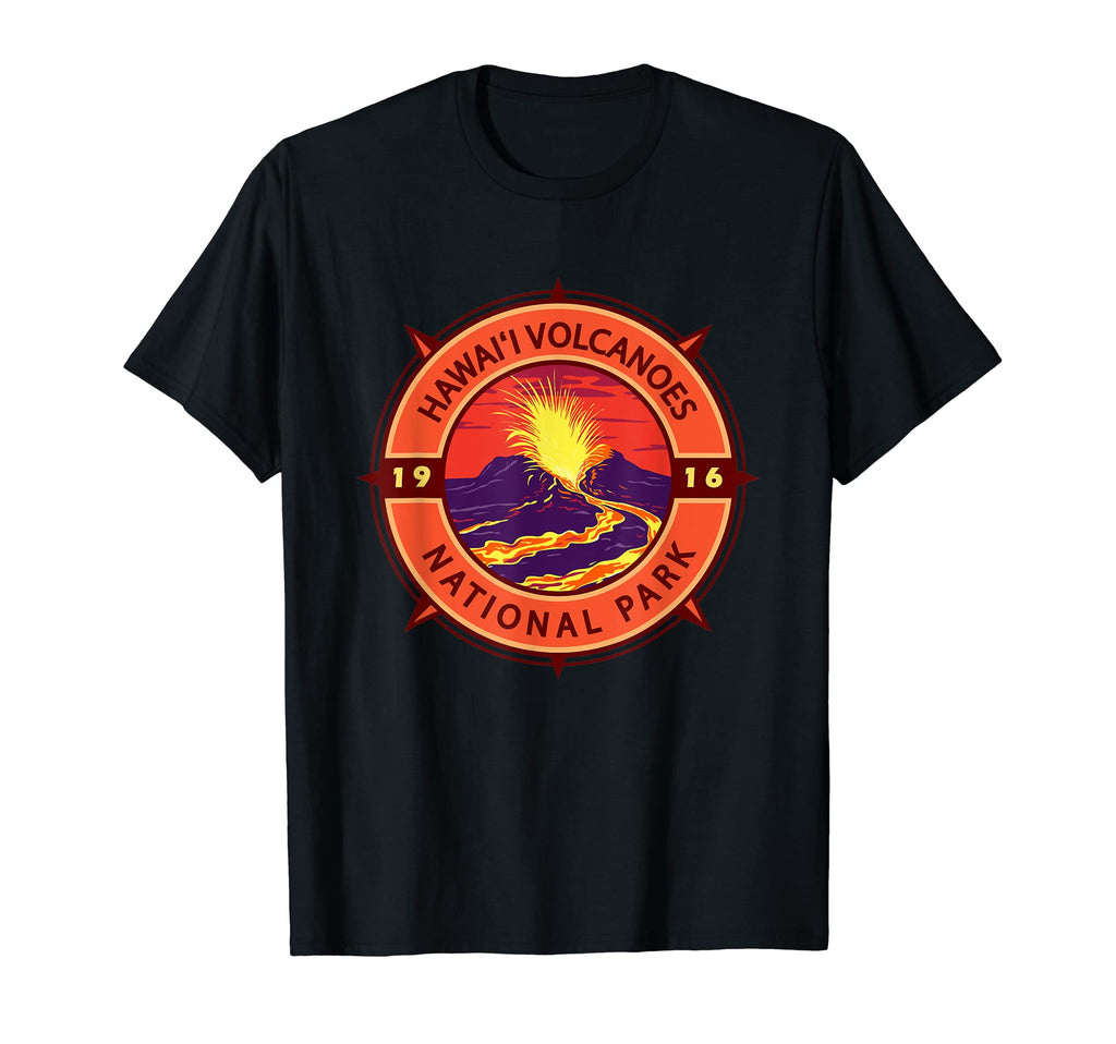 Hawaii Volcanoes National Park Compass T-Shirt - Novelty Apparel Men Women - T-Shirt, Sweatshirt, Hoodie