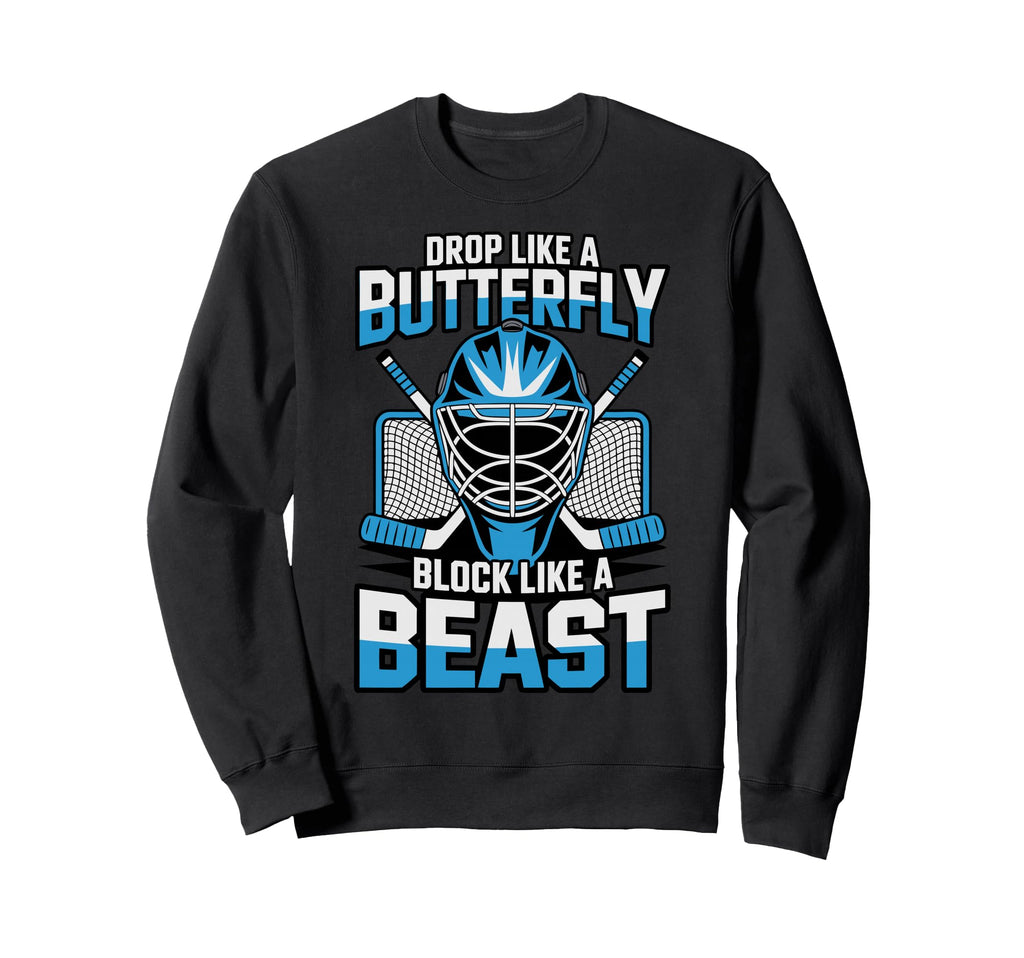 Ice Hockey Goalkeeper Butterfly Sweatshirt - Aesthetic Graphic for Adults - T-Shirt, Sweatshirt, Hoodie