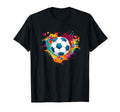 Colorful Love Sports Game Soccer Ball T-Shirt - Streetwear Style Men Women - T-Shirt, Sweatshirt, Hoodie
