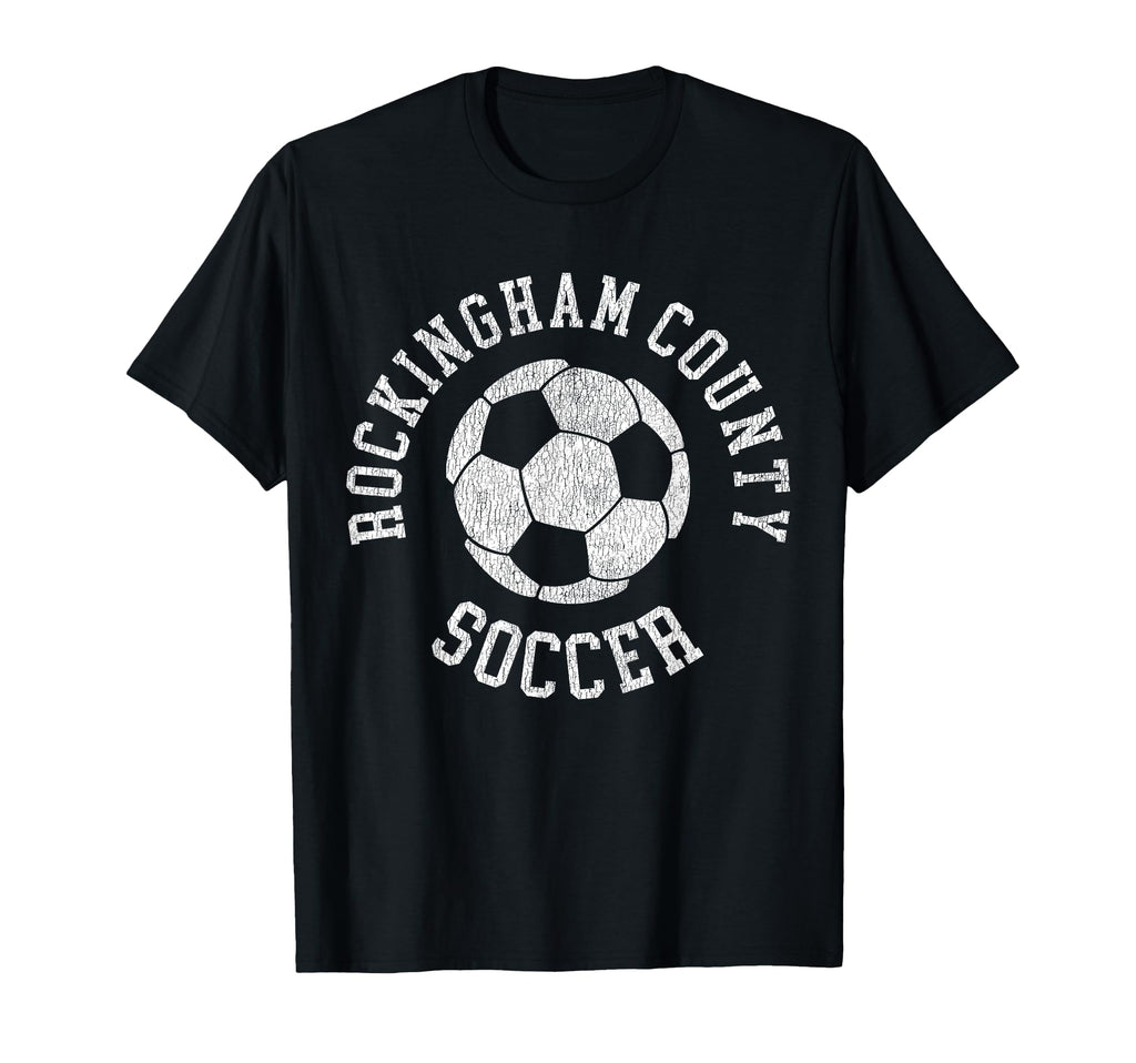 Rockingham County Soccer Distressed T-Shirt - Minimalist Print Men Women - T-Shirt, Sweatshirt, Hoodie