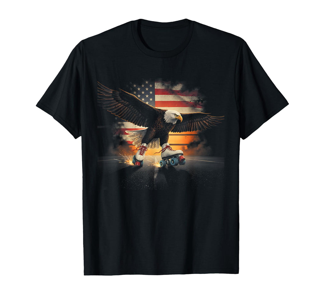 Funny Roller Skates Roller Skating Usa T-Shirt - Trendy Graphic Unisex - T-Shirt, Sweatshirt, Hoodie