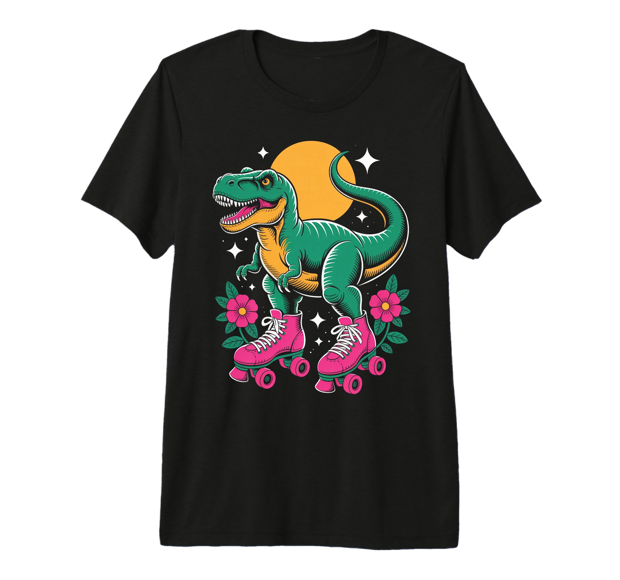 Dinosaur Roller Skate Roller Skating Trex T-Shirt - Novelty Apparel Unisex - T-Shirt, Sweatshirt, Hoodie