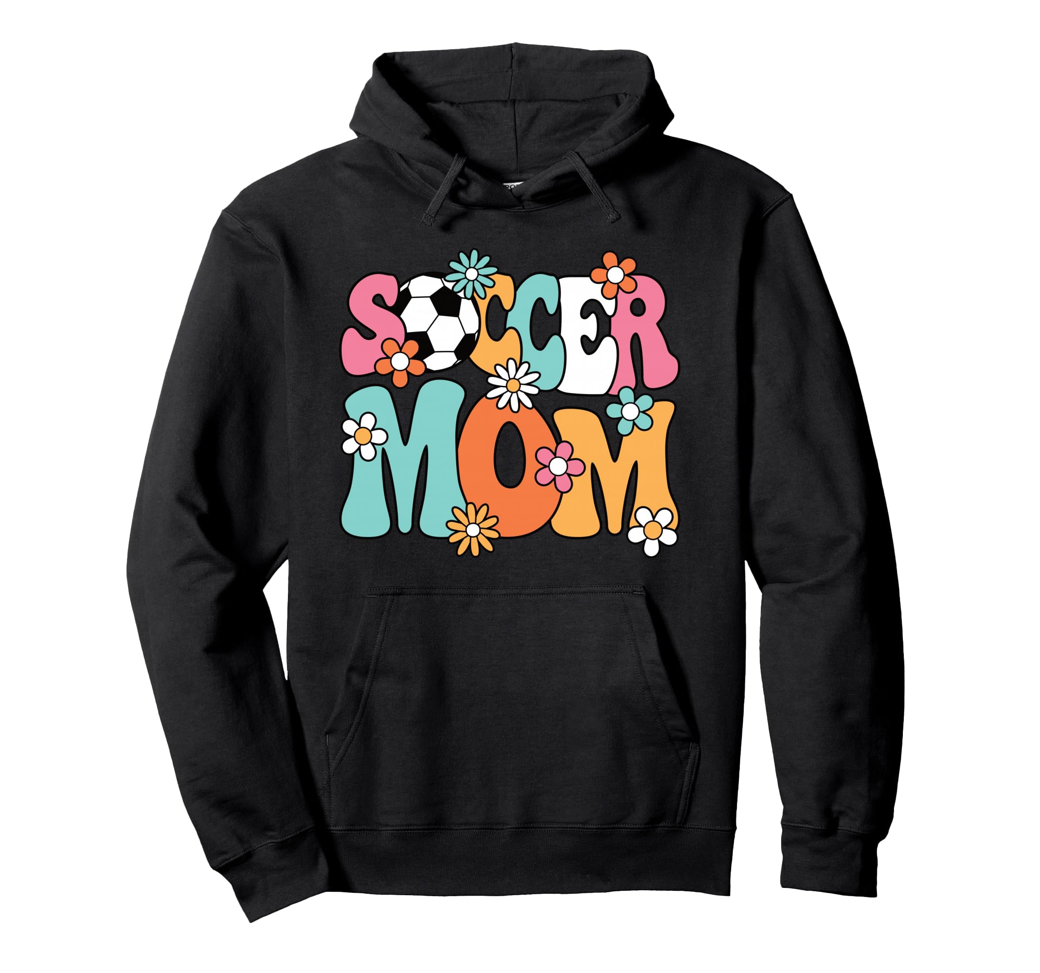 Soccer Mom Groovy Soccer Player Hoodie - Fun Novelty Design for Adults - T-Shirt, Sweatshirt, Hoodie
