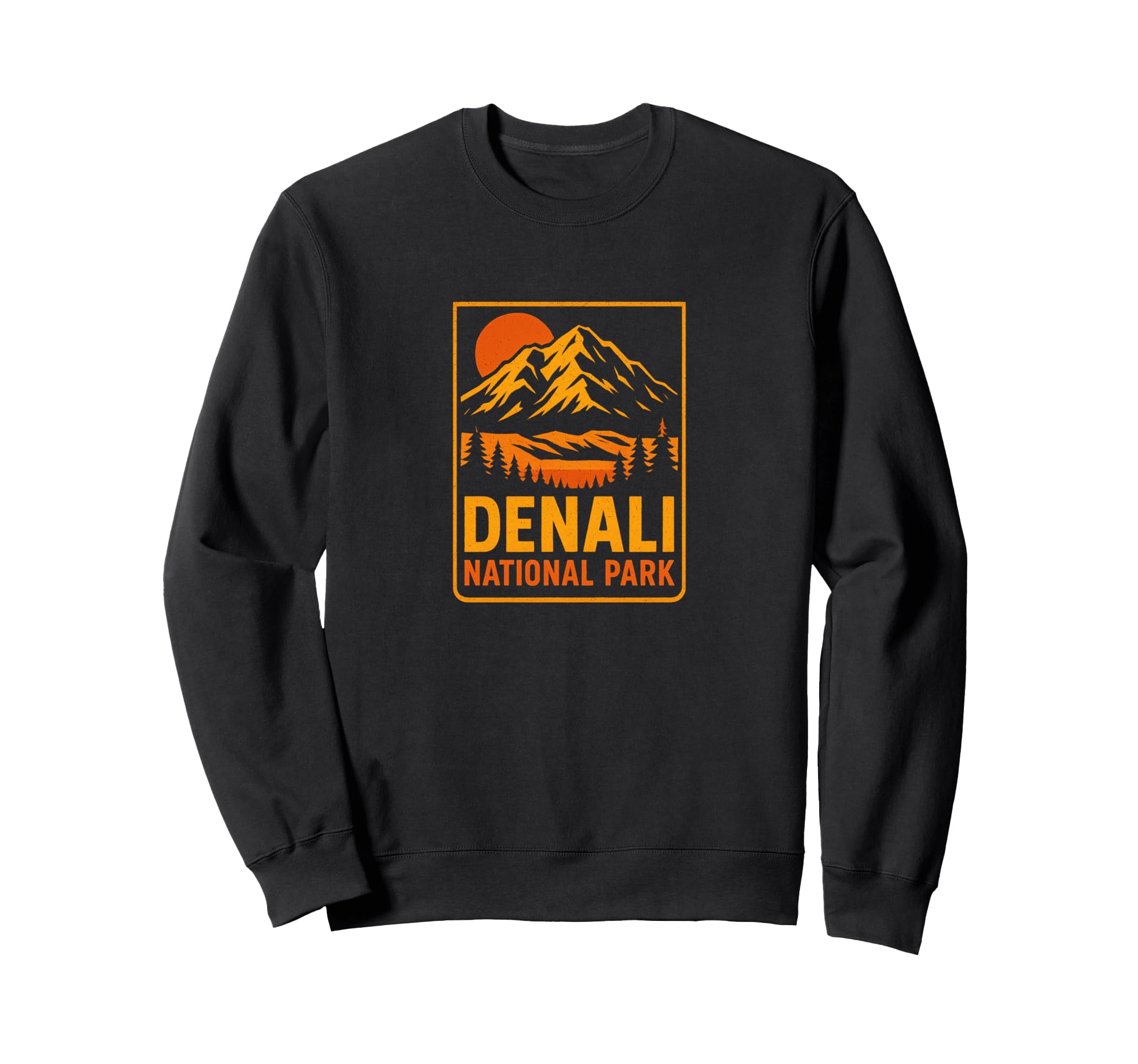 Denali National Park Sunrise Sweatshirt - Minimalist Print for Adults - T-Shirt, Sweatshirt, Hoodie