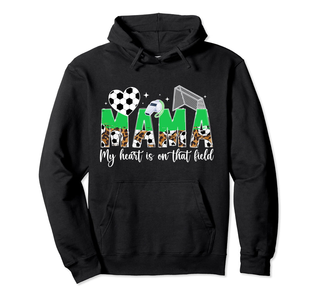 My Heart Is That Field Soccer Mom Hoodie - Minimalist Print for Adults - T-Shirt, Sweatshirt, Hoodie