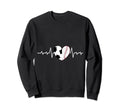 Football Heartbeat Baseball Sweatshirt - Casual Everyday Wear Men Women - T-Shirt, Sweatshirt, Hoodie