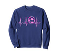 Soccer Heartbeat Teen Female Sweatshirt - Aesthetic Graphic for Adults - T-Shirt, Sweatshirt, Hoodie