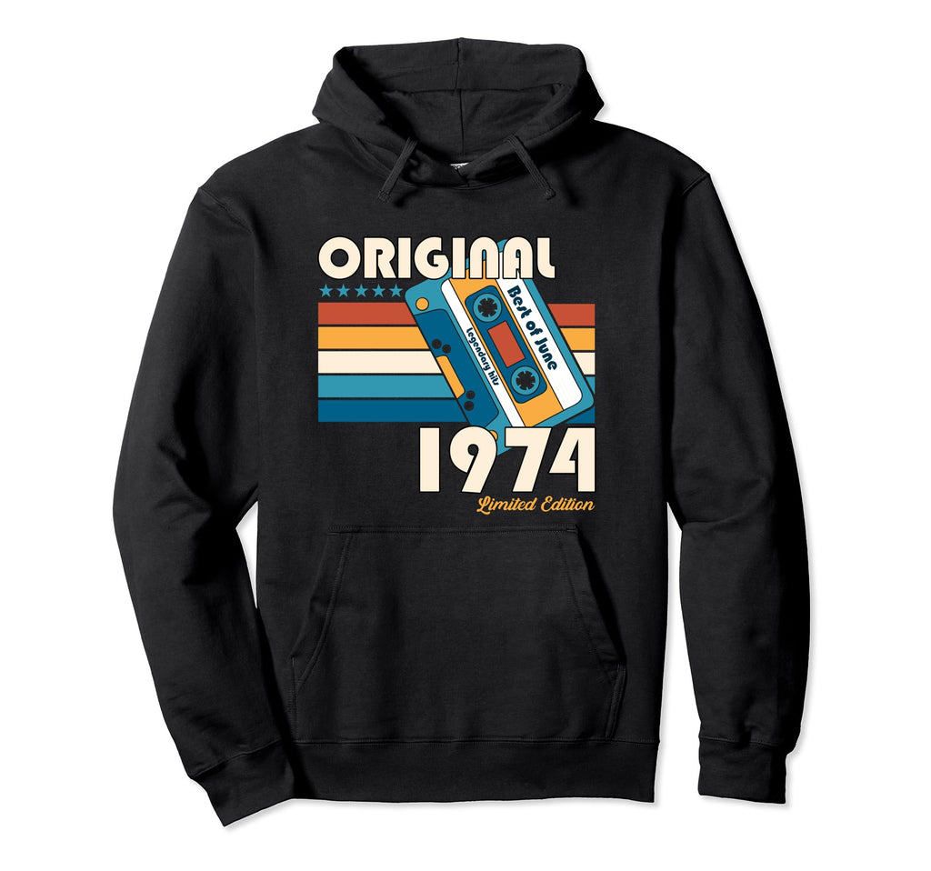 50Th Birthday June 1974 Cassette Gifts Hoodie - Novelty Apparel Men Women - T-Shirt, Sweatshirt, Hoodie
