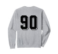 Number 90 Backside 80S 90S Team Sweatshirt - Novelty Apparel for Adults - T-Shirt, Sweatshirt, Hoodie