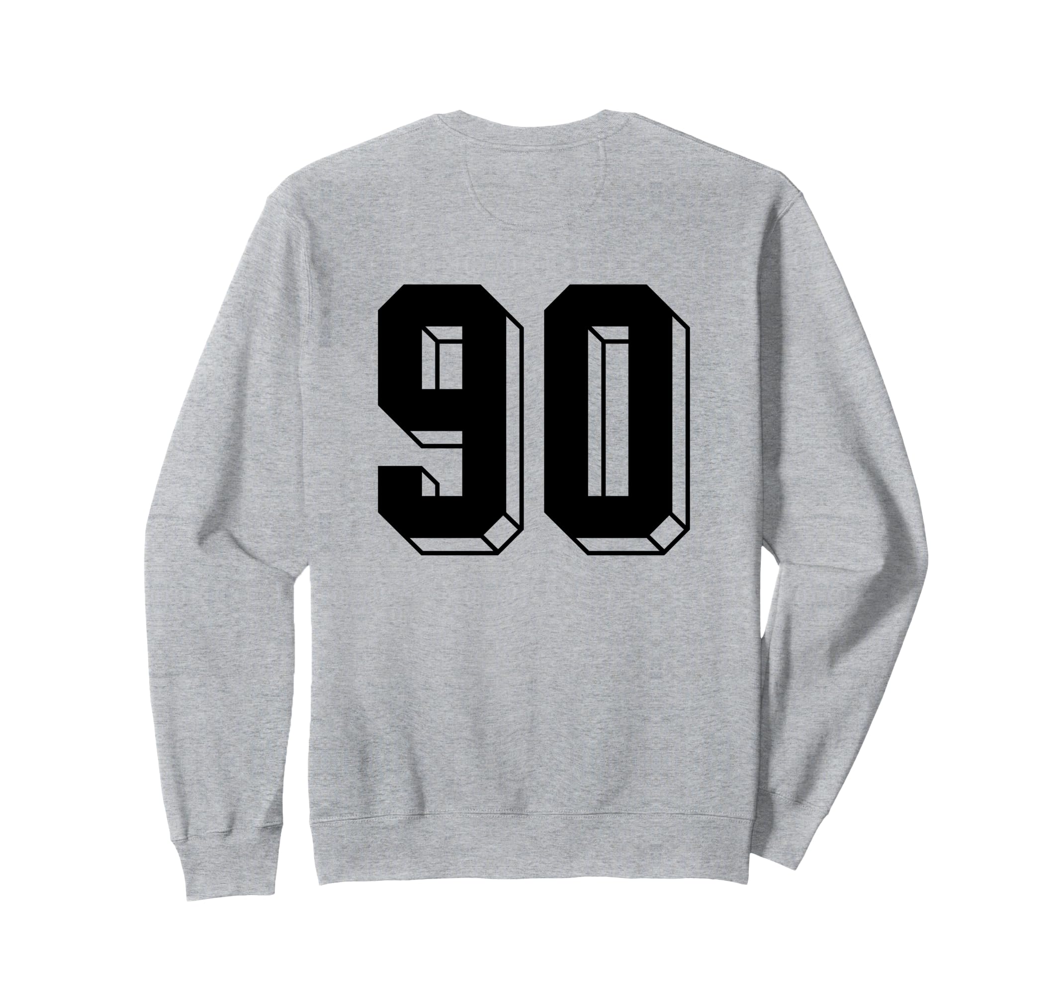 Number 90 Backside 80S 90S Team Sweatshirt - Novelty Apparel for Adults - T-Shirt, Sweatshirt, Hoodie