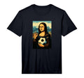 Mona Lisa Loves Soccer Comic Performance T-Shirt - Minimalist Print Unisex - T-Shirt, Sweatshirt, Hoodie