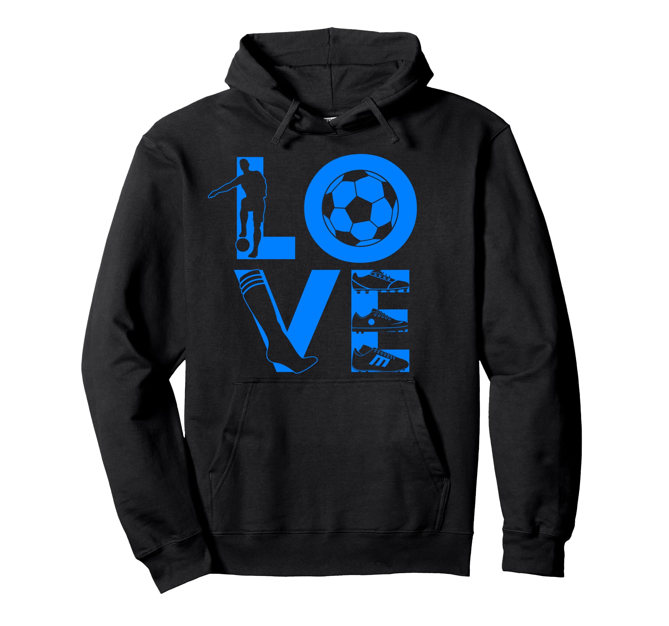 Soccer Love Gift Football Player Teens Hoodie - Graphic Print Unisex - T-Shirt, Sweatshirt, Hoodie