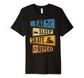 Eat Sleep Skate Repeat Funny Roller Skating T-Shirt - Trendy Graphic Unisex - T-Shirt, Sweatshirt, Hoodie