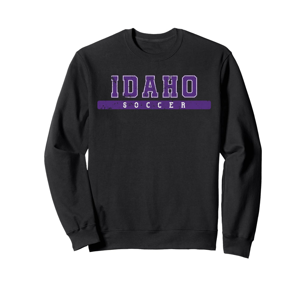 Idaho Soccer Purple Text Sweatshirt - Trendy Graphic for Adults - T-Shirt, Sweatshirt, Hoodie