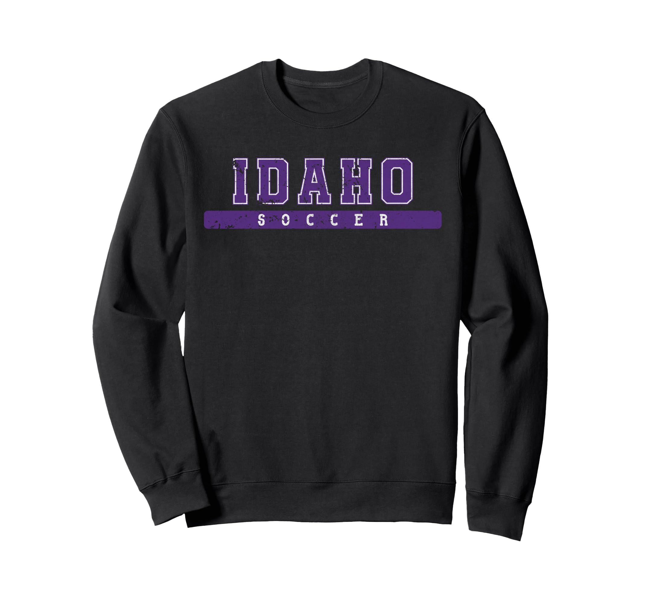 Idaho Soccer Purple Text Sweatshirt - Trendy Graphic for Adults - T-Shirt, Sweatshirt, Hoodie
