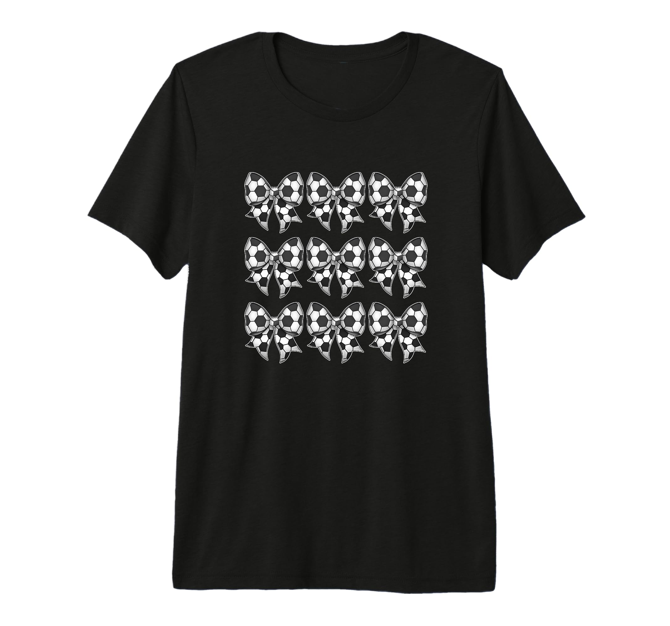 Trendy Soccer Ball Bow Fan Tri T-Shirt - Casual Everyday Wear for Adults - T-Shirt, Sweatshirt, Hoodie