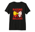 Raising Ballers Checkered Bow Tri Blend T-Shirt - Novelty Apparel Men Women - T-Shirt, Sweatshirt, Hoodie