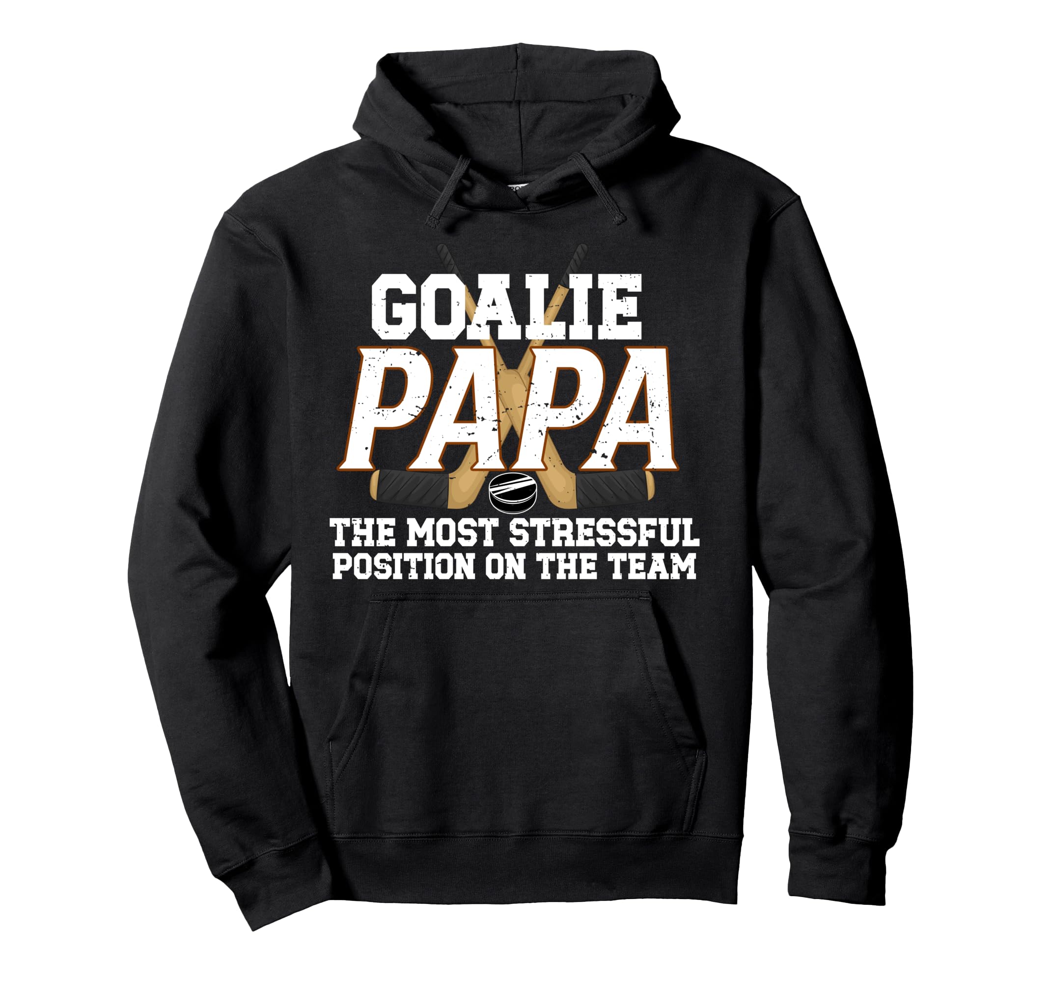 Ice Hockey Goalie Papa Funny Ice Hockey Hoodie - Trendy Graphic Men Women - T-Shirt, Sweatshirt, Hoodie