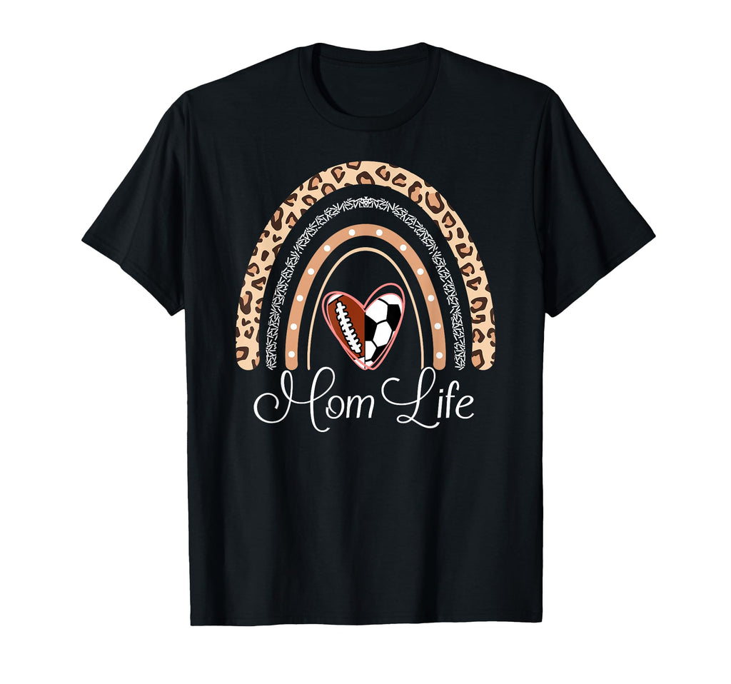 Mom Life Boho Rainbow Funny Soccer T-Shirt - Custom Art Print Unisex - T-Shirt, Sweatshirt, Hoodie