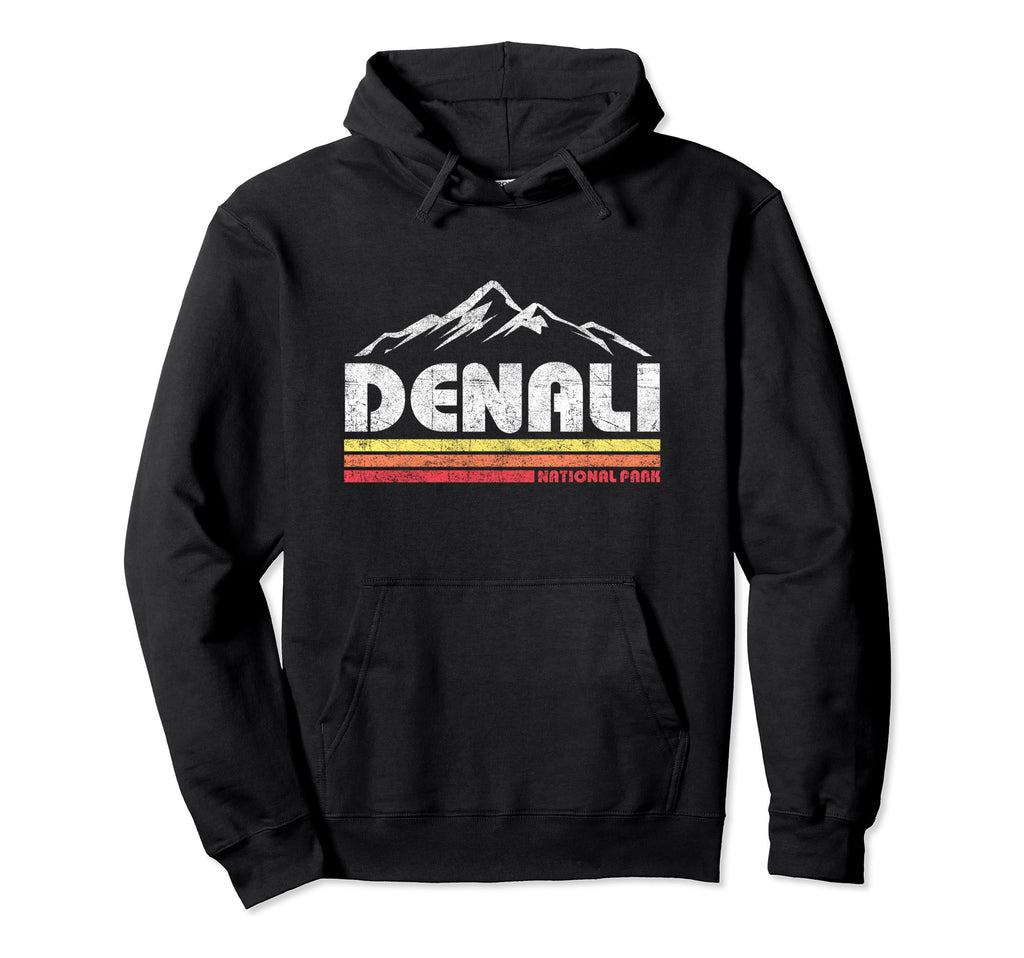Mt Denali Alaska National Park Hoodie - Minimalist Print for Adults - T-Shirt, Sweatshirt, Hoodie